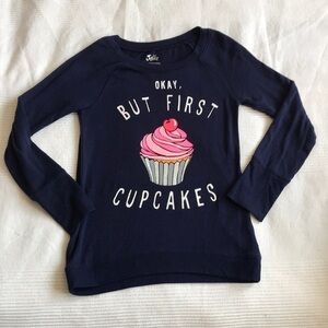 Justice Lightweight Deep Blue Graphic Pullover